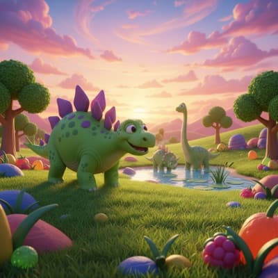 3D Render style transformation of a child's drawing