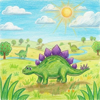 Original style transformation of a child's drawing